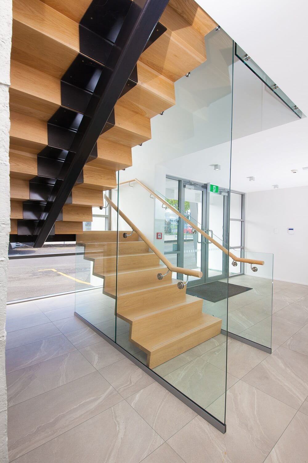 Commercial building stairs